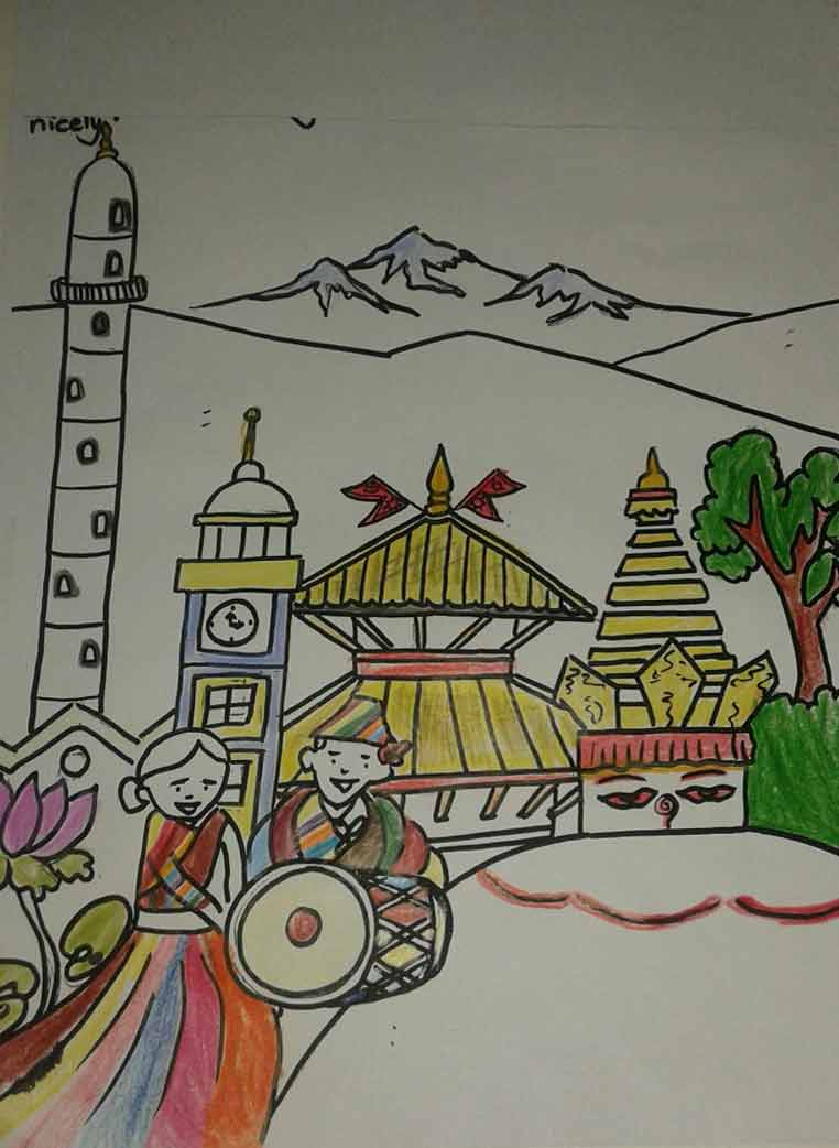 Artwork by Little Artist Ayush Dhoju, 12 post thumbnail image